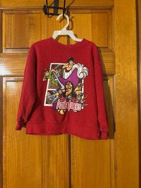 Disney Store Red Disney Adventurers Graphic Sweatshirt Size 4/5 XS